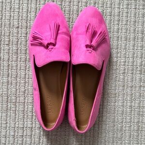 J. Crew Hot Pink Tassel Loafers